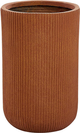 EANTIO - Bloempot - 30 x 30 x 49 cm - Goudbruin - Kleivezels