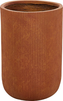 EANTIO - Bloempot - 37 x 37 x 56 cm - Goudbruin - Kleivezels
