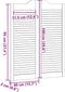 vidaXL - Draaideuren - louvredesign - 2 - paar - 100x80 - cm - massief - grenenhout