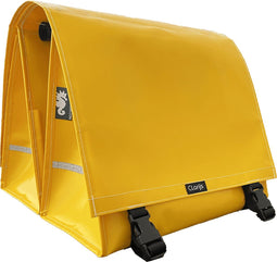 Clarijs fietstas dubbel XL PVC 46L met uitsparing geel