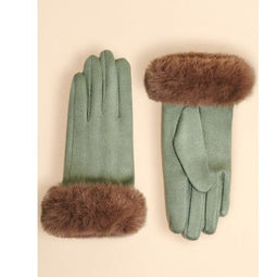 Bettina Faux Suede Gloves