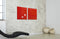 Sigel glasmagneetbord - Artverum - 48x48cm - rood - SI-GL114