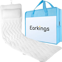 Earkings Badkussen Deluxe 126x44x8 cm - Bad Kussen met Zuignappen en Ophanghaak - Lange Badkussens voor in Bad
