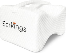 EarKings Kniekussen voor in Bed Zijslaapkussen - Ergonomisch Beenkussen met Band - Schootkussen voor Zijslapers