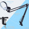 Earkings Loeplamp Vergrootglas met Verlichting - Loeplamp met LED Verlichting inclusief Tafelklem en 3 Lichtkleuren - Loep Vergroot 3x tot 10x en is 360 Graden draaibaar