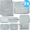 Earkings Packing Cubes Koffer Organizer Set - 9-Delige Kleding Organizer Compression Cube - Bagage Organizers voor Backpack en Koffer - Grijs