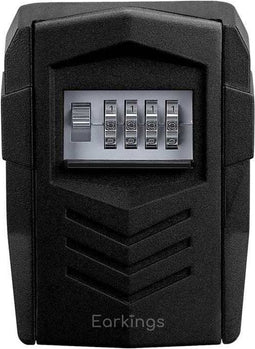 EarKings Premium Sleutelkluis Sleutelkastje Inclusief Wandmontage - Sleutelkluisje met Code voor Buiten - Kluisje met cijferslot zwart