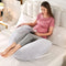 Earkings Zwangerschapskussen Zijslaapkussen 135x65cm J-vorm met Afneembare hoes - Body Pillow lichtgrijs