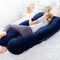 Earkings Zwangerschapskussen Zijslaapkussen 140x80cm U-vorm met Afneembare hoes - Body Pillow blauw