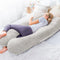 Earkings Zwangerschapskussen Zijslaapkussen 140x80cm U-vorm met Afneembare hoes - Body Pillow lichtgrijs