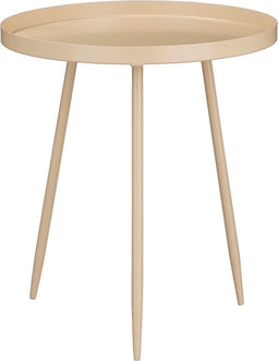 Mica Decorations Flores - Bijzettafel - Metaal - H44 x Ø40 cm - Beige