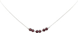 Earth Song Jewelry - Ketting in Sterling Zilver met Kleine Granaat Edelsteen - 40cm Halsketting met Hanger - Sieraden