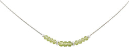 Earth Song Jewelry - Ketting in Sterling Zilver met Kleine Peridot Edelsteen - 40cm Halsketting met Hanger - Sieraden