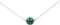 Earth Song Jewelry - Ketting in Sterling Zilver met Malachiet Edelsteen - 40cm Halsketting met Hanger - Sieraden
