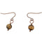 Earth Song Jewelry - Oorbellen in Koper met Kleine Tijgeroog Edelsteen - Sieraden