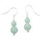 Earth Song Jewelry - Oorbellen in Sterling Zilver met Dubbele Groen Peruaansee Amazoniet Edelsteen - Sieraden