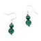 Earth Song Jewelry - Oorbellen in Sterling Zilver met Dubbele Malachiet Edelsteen - Sieraden