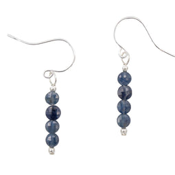 Earth Song Jewelry - Oorbellen in Sterling Zilver met Glinsterende Saffier Edelsteen - Sieraden