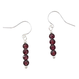 Earth Song Jewelry - Oorbellen in Sterling Zilver met Glinsterende Granaat Edelsteen - Sieraden