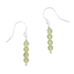 Earth Song Jewelry - Oorbellen in Sterling Zilver met Glinsterende Peridot Edelsteen - Sieraden