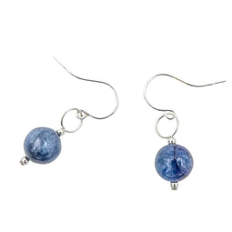 Earth Song Jewelry - Oorbellen in Sterling Zilver met Kleine Blauwe Kyaniet Edelsteen - Sieraden