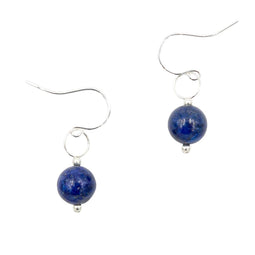Earth Song Jewelry - Oorbellen in Sterling Zilver met Kleine Lapis Lazuli Edelsteen - Sieraden