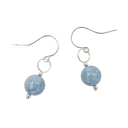Earth Song Jewelry - Oorbellen in Sterling Zilver met Kleine Aquamarijn Edelsteen - Sieraden