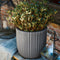 Capi Europe - Bloempot bol Tube NL - 35x34 - Donkergrijs - Opening Ø29 - Voor binnen en buiten - Levenslang garantie - Breukbestendig - 100% Recyclebaar - KDGT932