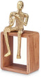 Decoratieve figuren Saxofoon Gouden Hout Metaal 13 x 27 x 13 cm