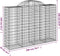 vidaXL - Schanskorven - 8 - st - gewelfd - 200x50x140/160 - cm - ijzer