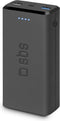 SBS Fast Charge - Powerbank 20.000 mAh - 2 USB-A 1 USB-C - Zwart