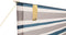 Easy - Camp - Strandwindscherm - Shore - blauw - en - zandkleurig