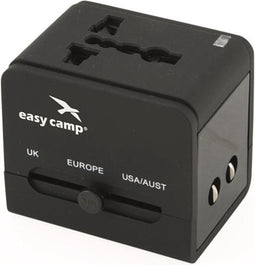 Easy Camp Travel Adaptor stekker zwart