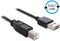 Easy-USB-A naar USB-B kabel - USB2.0 - tot 2A / zwart - 0,50 meter