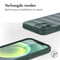EasyGrip Backcover voor de iPhone 12 - Donkergroen