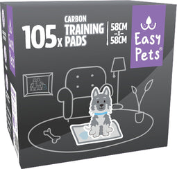 Easypets Carbon Puppy Training Pads - 105 stuks - Zindelijkheidstraining - Hondentoilet - 58 x 58 cm