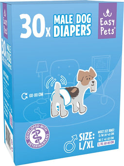 Easypets Hondenluier - Reu - L/XL - 30 stuks - Grootverpakking