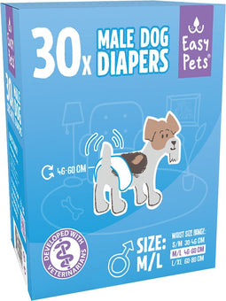 Easypets Hondenluier - Reu - M/L - 30 stuks - Grootverpakking