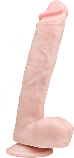 EasyToys - Realistische Dildo met Balzak - Dildo met Zuignap - 26,5 cm - Dildo's - Sex Toys voor Vrouwen en Mannen - Dildo Mannen Anaal - Beige