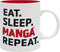 Eat Sleep Manga repeat beker - Abysse