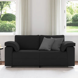 vidaXL - Loveseat - Sofa - Zwart - 140 - cm - Stof