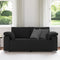 vidaXL - Loveseat - Sofa - Zwart - 140 - cm - Stof
