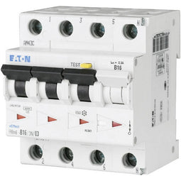 Eaton 170957 Aardlekschakelaar/zekeringautomaat 4-polig 16 A 0.3 A 415 V/AC