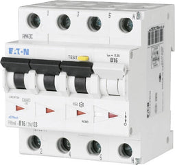 Eaton 170988 Aardlekschakelaar/zekeringautomaat 4-polig 16 A 0.03 A 415 V/AC