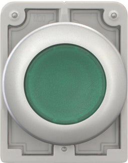 Eaton Eaton Druktoets Plat, Rond, Verchroomd Groen 1 stuk(s)