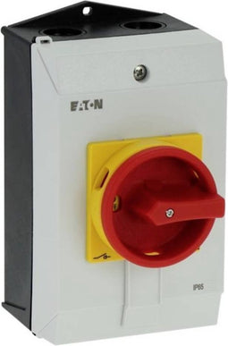 Eaton P1-40/I2H/SVB AAN/UIT-schakelaar Met NOT-AUS schakelaar, Vergrendelbaar 40 A 690 V 1 x 90 ° Grijs, Zwart, Rood, G
