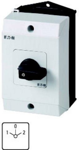 Eaton T0-3-8401/I1 Nokkenschakelaar 20 A 2 x 60 ° Grijs, Zwart 1 stuk(s)