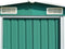 vidaXL - Tuinschuur - 257x392x181 - cm - metaal - groen