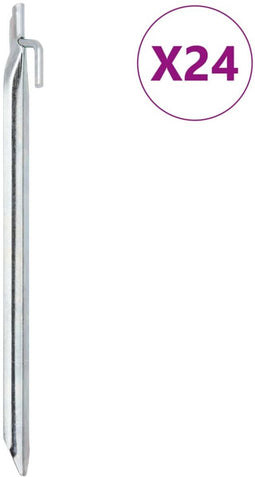 vidaXL - Tentharingen - 24 - st - V-vormig - Ø20 - mm - 29,5 - cm - gegalvaniseerd - staal