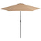 vidaXL - Parasol - met - metalen - paal - 300 - cm - taupe